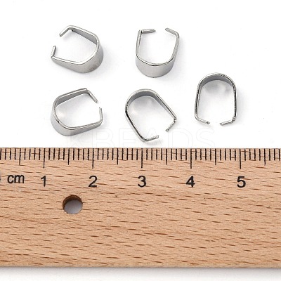 Tarnish Resistant 304 Stainless Steel Snap on Bails STAS-R048-10x7mm-1