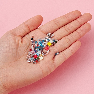 DIY Glass Beads Bracelet Making Kit DIY-YW0004-46-1