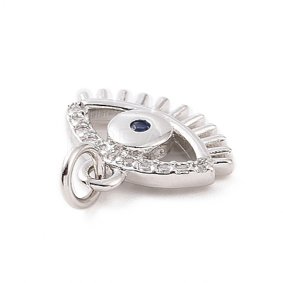Brass Micro Pave Cubic Zirconia Charms KK-C012-25P-1