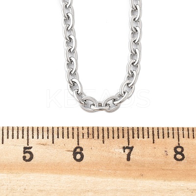 Tarnish Resistant 304 Stainless Steel Cable Chains for Necklace Making X-STAS-P045-03P-1