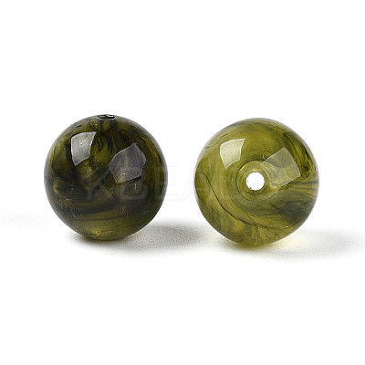 Round Acrylic Imitation Gemstone Beads X-OACR-R029-16mm-02A-1