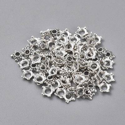 Tibetan Silver Bead Caps AA289-1