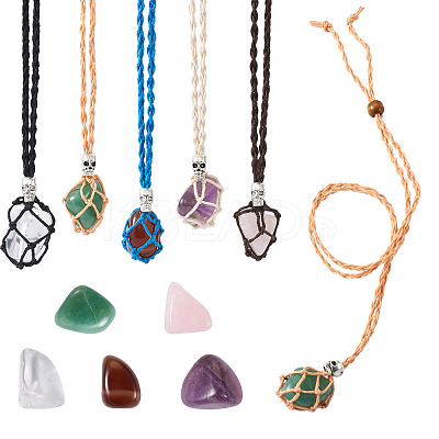 DIY Pendant Necklaces Making Kits DIY-FW0001-05-1