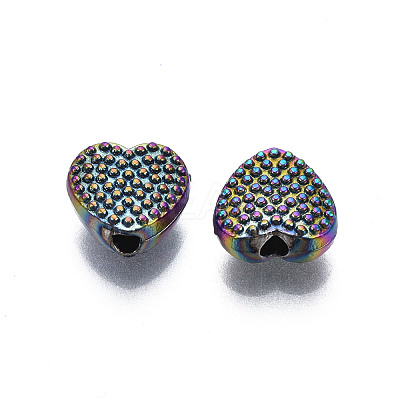 Rack Plating Rainbow Color Alloy Beads PALLOY-S180-342-1