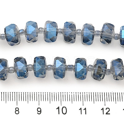 Transparent Electroplate Glass Beads Strands EGLA-P062-01A-FR01-1