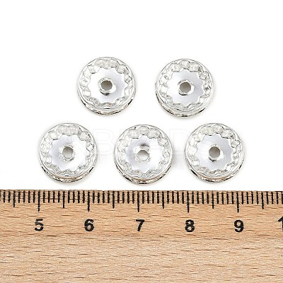 Brass Rhinestone Spacer Beads X-RB-A014-Z12mm-01S-1