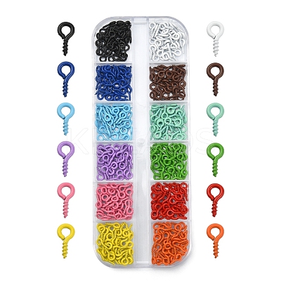 Spray Painted Iron Screw Eye Pin Peg Bails IFIN-YW0001-37B-1