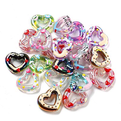 Transparent Acrylic Beads OACR-E029-01-1