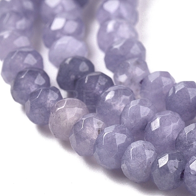 Dyed Natural Malaysia Jade Rondelle Beads Strands G-E316-2x4mm-33-1