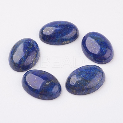 Natural Lapis Lazuli Flat Back Cabochons G-G741-18x25mm-15-1