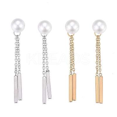 304 Stainless Steel Chain Tassel Earrings EJEW-I248-26-1