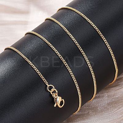 Brass Curb Chains Necklaces for Women NJEW-D302-73G-1