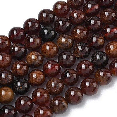 Natural Africa Orange Garnet Beads Strands G-K365-F01-8mm-1