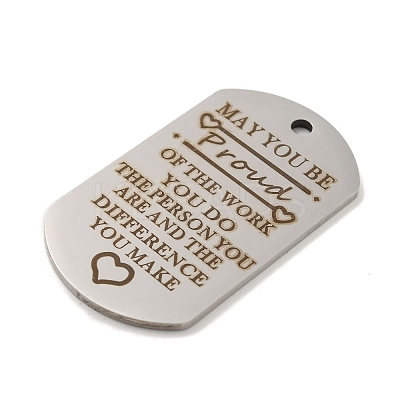 Non-Tarnish 201 Stainless Steel Pendants STAS-L079-06P-02-1