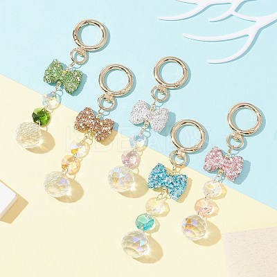 Glass Teardrop Pendants Decoration HJEW-JM01118-1