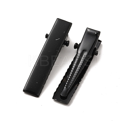 Black Iron Flat Alligator Hair Clip Findings X-PHAR-S039-32mm-1