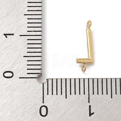 304 Stainless Steel Letter Connector Charms LS-STAS-M108-01G-12-1