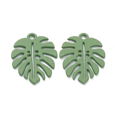 Baking Paint Alloy Pendants ENAM-I051-01B-1