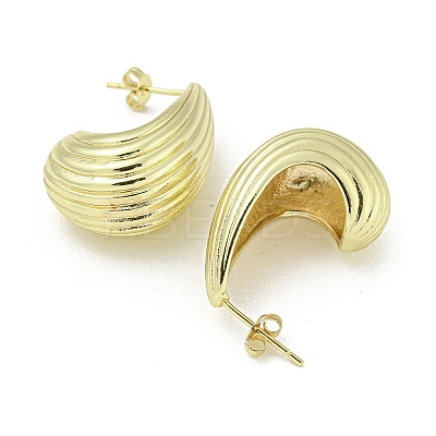 Brass Stud Earrings EJEW-Q799-01G-1