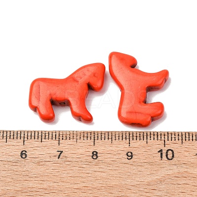 Synthetic Turquoise Dyed Horse Beads G-B015-06-1