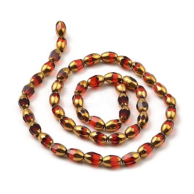 Faceted Electroplate Glass Beads Strands EGLA-P051-04A-A-1