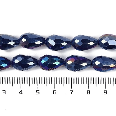 Opaque Solid Color Electroplate Glass Beads Strands EGLA-N013-P4mm-B03-1