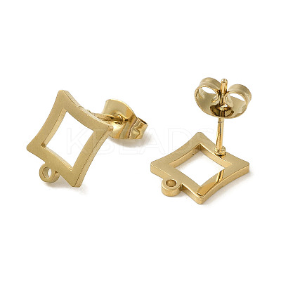 Ion Plating(IP) 304 Stainless Steel Stud Earring Findings STAS-I206-22G-1