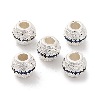 Brass Micro Pave Cubic Zirconia Beads KK-C071-07S-01-1