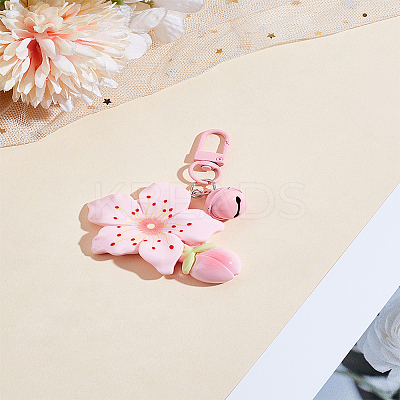 1Pc Resin Flower Pendant Decorations KEYC-LP0001-23B-1