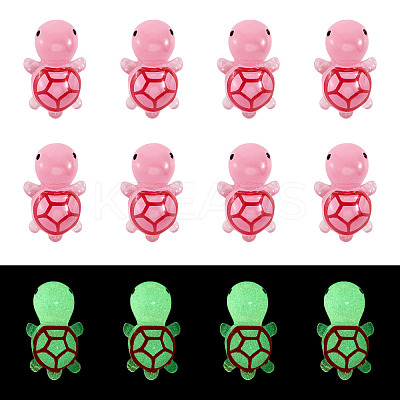 12Pcs Luminous Translucent Resin Sea Animal Cabochons RESI-TA0004-56D-1