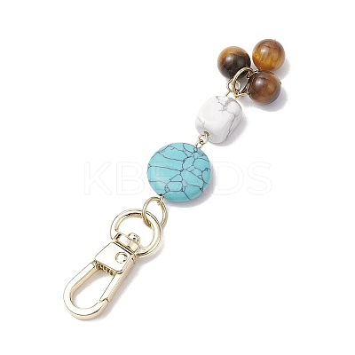 2Pcs Natural & Synthetic Gemstone Pendant Decorations HJEW-JM02407-1