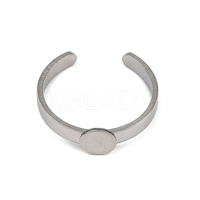 304 Stainless Steel Cuff Ring Components STAS-D372-04P-01-1