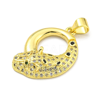 Brass Micro Pave Cubic Zirconia Pendants KK-K354-16D-G-1