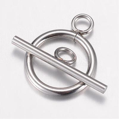 Tarnish Resistant 304 Stainless Steel Toggle Clasps STAS-G071-36P-1
