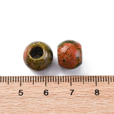 Natural Unakite European Beads G-B130-01-1