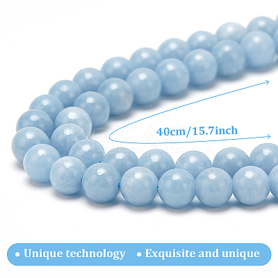 Natural Angelite Beads Strands G-AR0005-69A-1