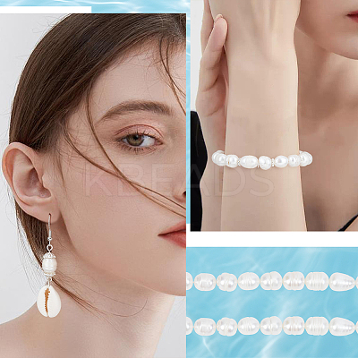 2 Strands Natural Cultured Freshwater Pearl Beads Strands PEAR-SC0001-10-1
