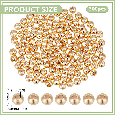 300Pcs Rack Plating Brass Spacer Beads KK-DR0001-27G-03-1