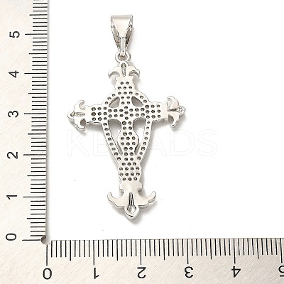 Brass Micro Pave Cubic Zirconia Pendants KK-K355-29P-1