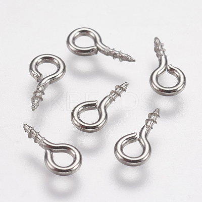 Tarnish Resistant 304 Stainless Steel Screw Eye Pin Peg Bails LS-STAS-I097-077D-1