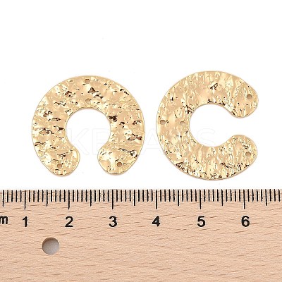 Brass Textured Horseshoe Chandelier Component Links KK-L223-013G-1