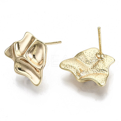 Brass Stud Earring Findings X-KK-N232-116-NF-1