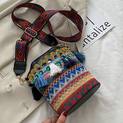 Polyester Tassel Lace Ribbon OCOR-WH0079-75A-1