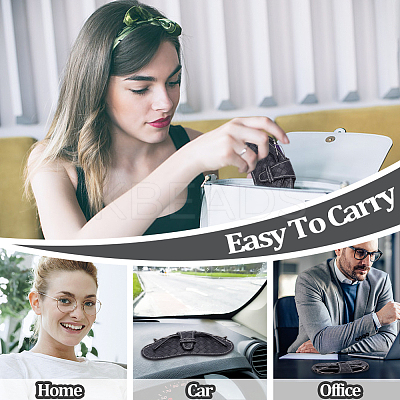1Pc PU Leather Eyelasses Storage Bag AJEW-CN0002-61D-1
