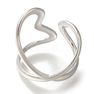 304 Stainless Steel Cuff Rings X-RJEW-Z074-21P-1