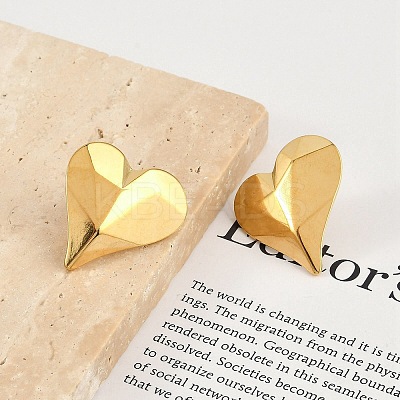 304 Stainless Steel Stud Earrings For Women EJEW-B113-01G-03-1