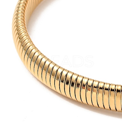 Ion Plating(IP) 304 Stainless Steel Stretch Flat Snake Chain Bracelet with Magnetic Clasp for Men Women BJEW-E009-12G-02-1
