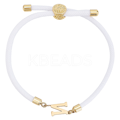 1pc Adjustable Nylon Cord Slider Bracelets for Women BJEW-LP0001-33N-G-1