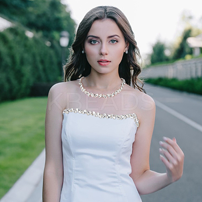 Alloy Rhinestone Cup Chain LCHA-WH0001-03P-1