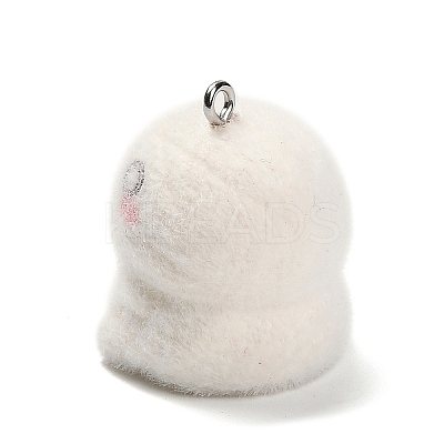 Halloween Flocky Opaque Resin Pendants LS-RESI-G112-01A-1